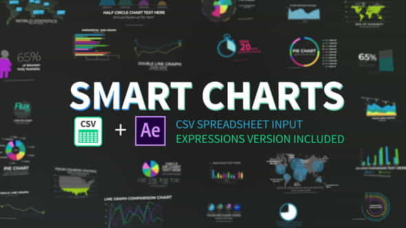 Smart Charts CSV Infographics - VideoHive 24370508