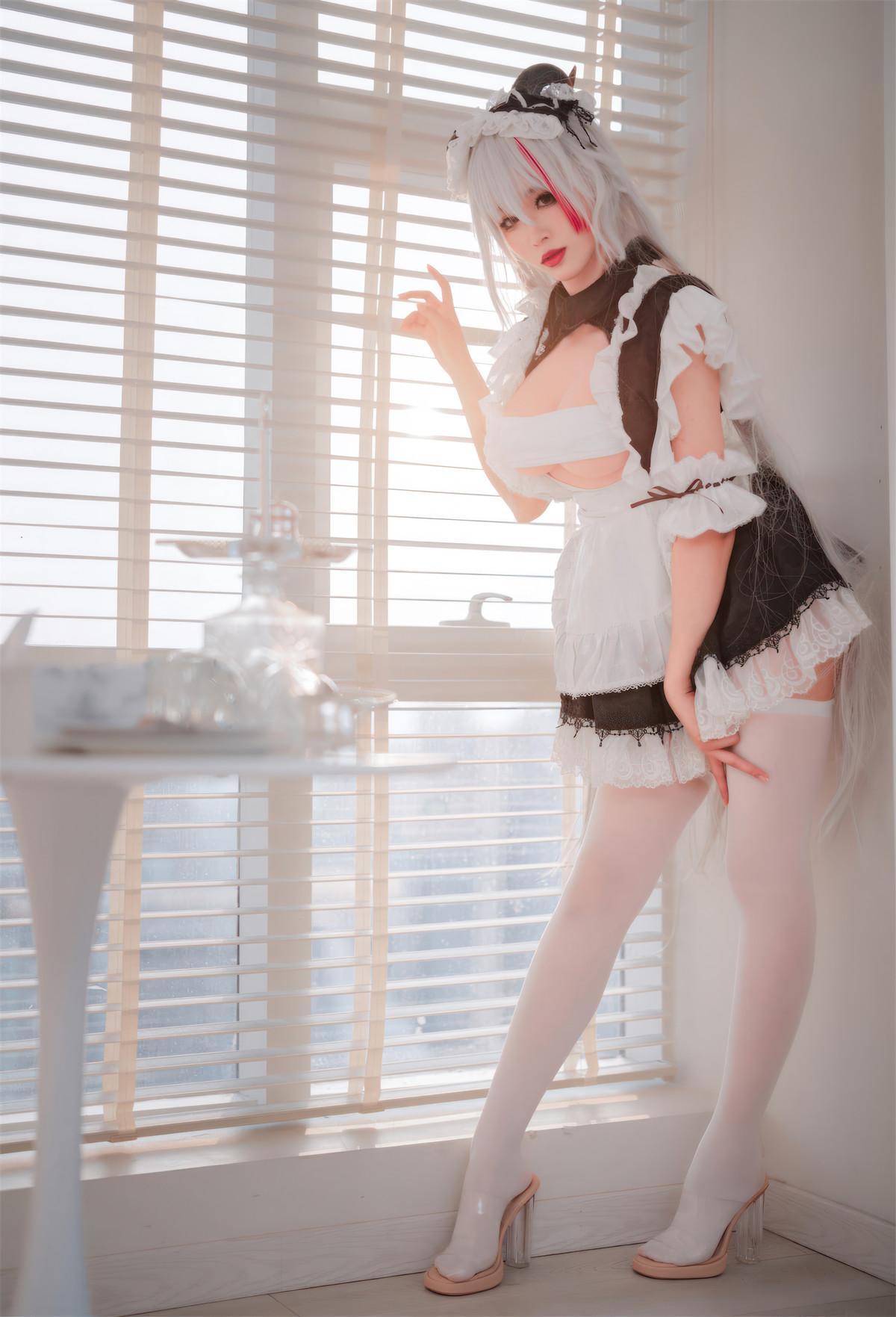 Cosplay 轩萧学姐 碧蓝航线 埃吉尔女仆(41)