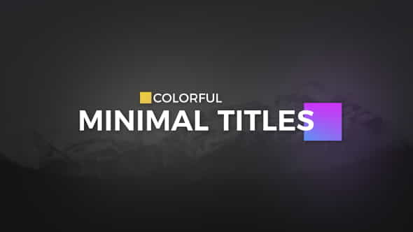 Color full Minimal Titles - VideoHive 19560540