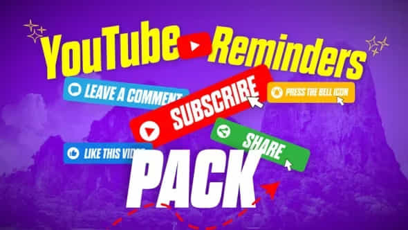 Youtube Reminders Pack - VideoHive 43422123