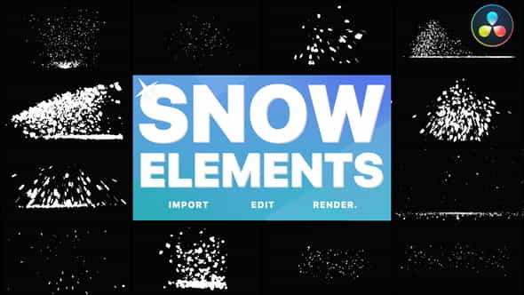 Christmas Snow Elements | DaVinci - VideoHive 35290822