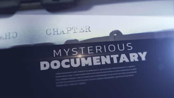 Mysterious Documentary Opener - VideoHive 56054889
