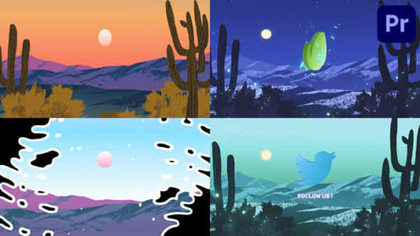 Sunset Painting Logo - VideoHive 38613945