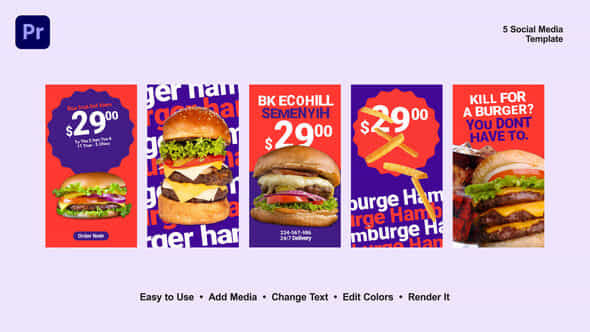 Burger Instagram Reels - VideoHive 52648006
