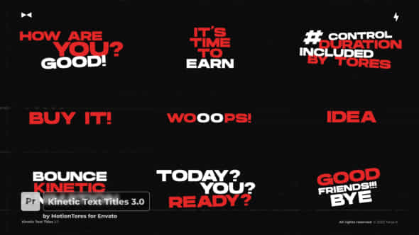 Kinetic Text Titles - VideoHive 48020499