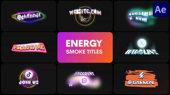Energy Smoke Titles After Effects - VideoHive 57710349