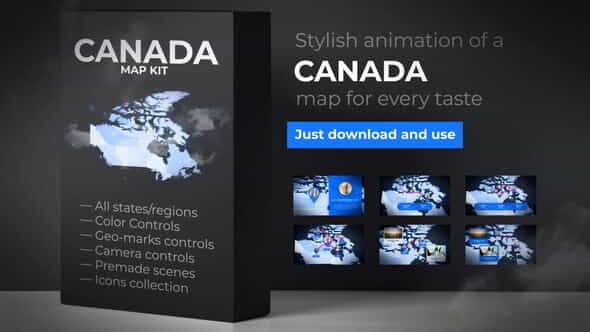 Canada Map - Canadian Map - VideoHive 24052290