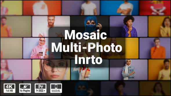Mosaic Multiphoto Intro V2 - VideoHive 49436547