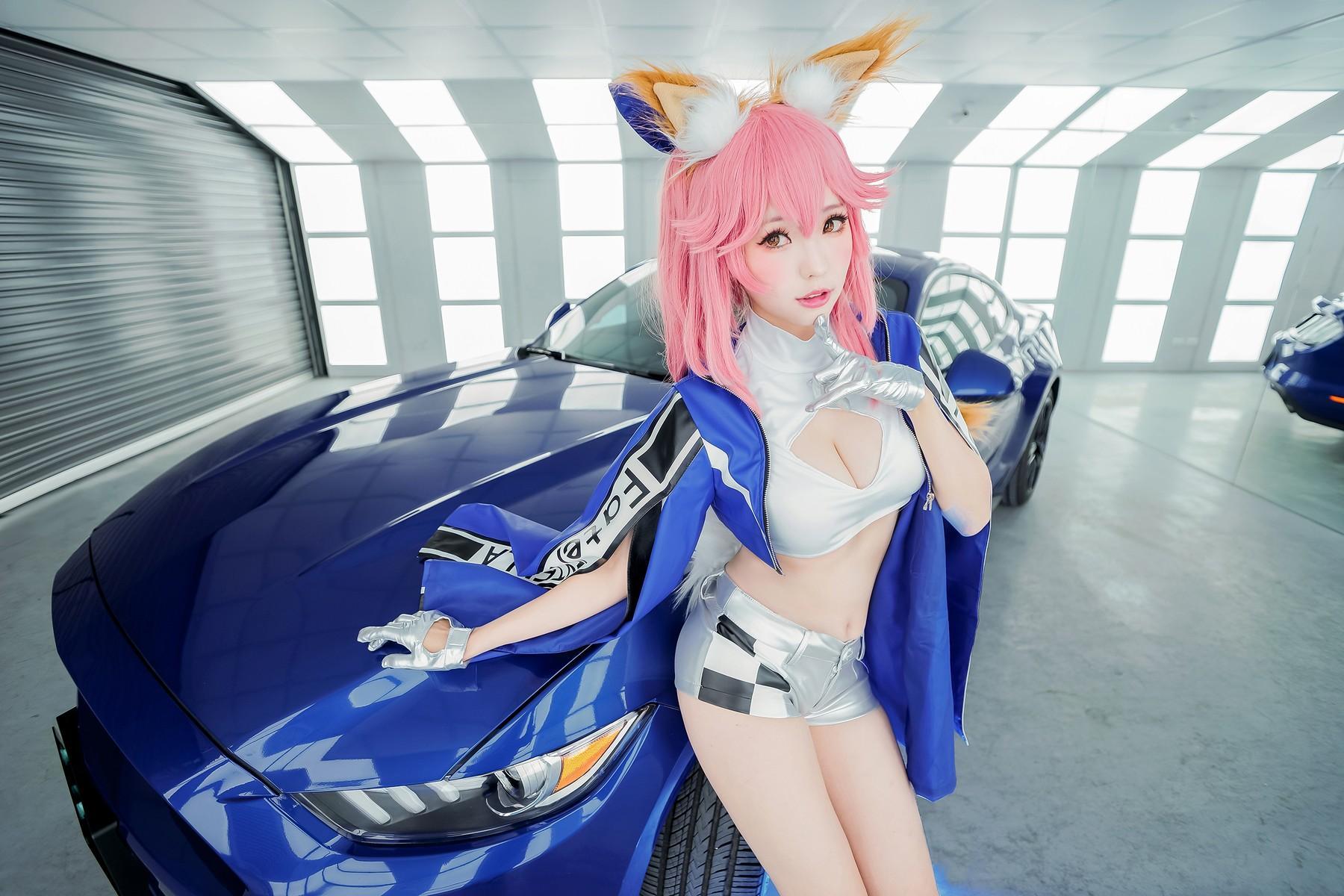 Cosplay ElyEE子 玉藻前赛车(20)