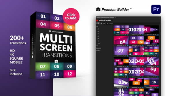 Multiscreen Transitions for Premiere Pro - VideoHive 32305213