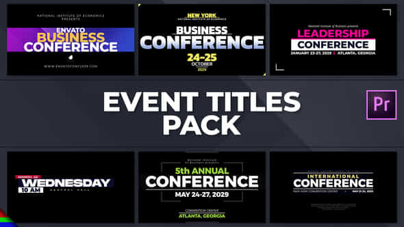 Event Titles Pack - VideoHive 47027483