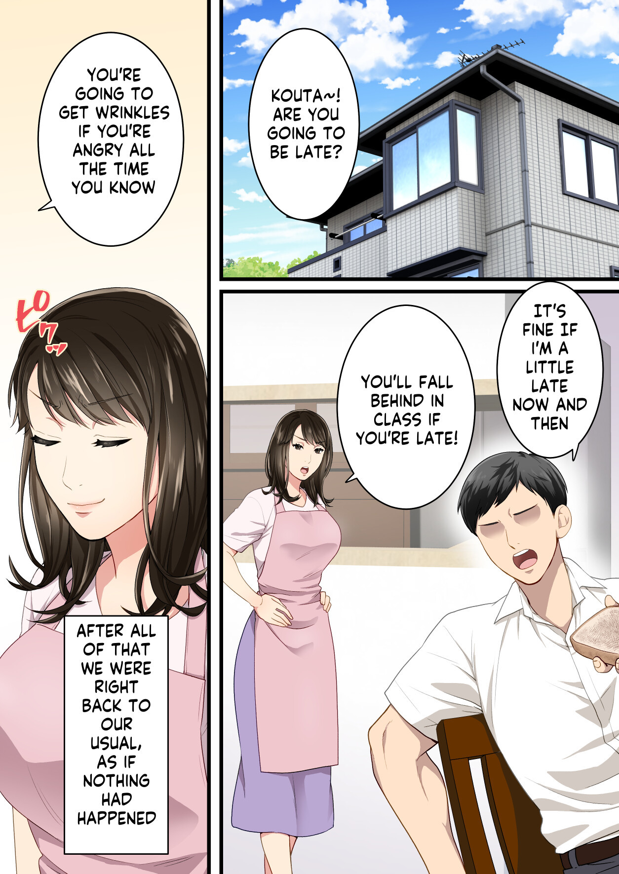 [Yuriko Club] Naka no Warukatta Haha to Musuko ga Amaama Couple ni Naru made  Arguing mother and son who became a loving couple [English] [