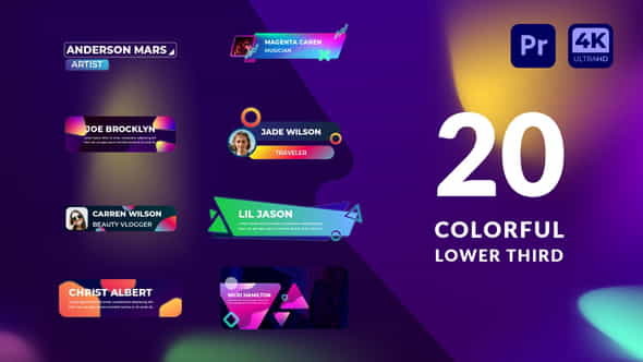 Colorful Lower Third | Premiere - VideoHive 34137659