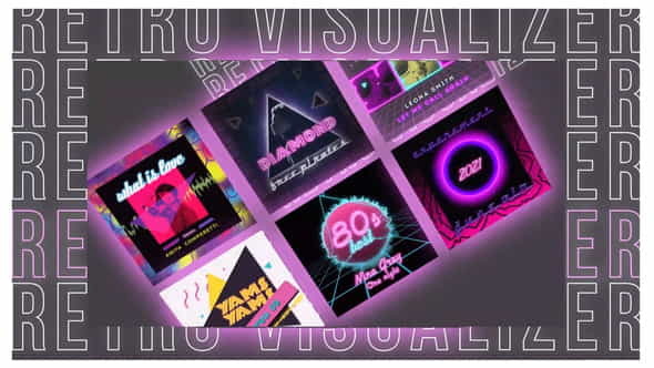 Retro Music Visualizer Instagram - VideoHive 29717361