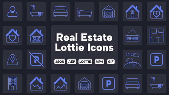 Real Estate Lottie - VideoHive 39457422