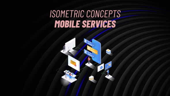Mobile Services - Isometric Concept - VideoHive 31223569