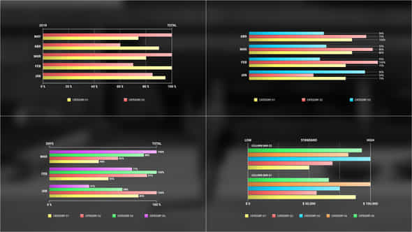 Horizontal Column Infographic - VideoHive 40220463