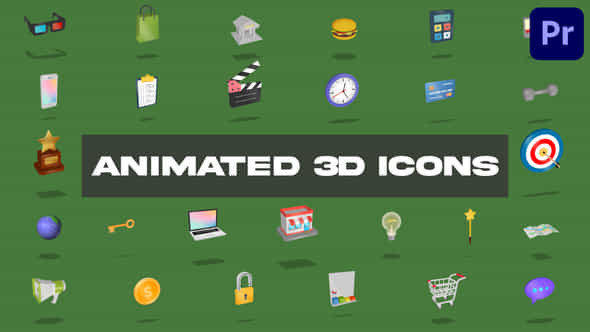Animated 3D Icons - VideoHive 46968155