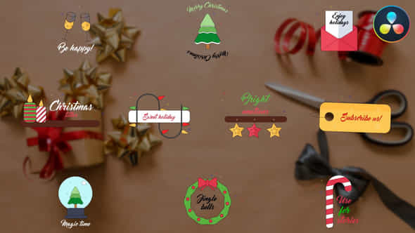 Christmas Titles Davinci Resolve - VideoHive 48888216