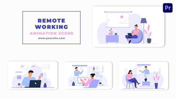 Remote Working Concept - VideoHive 46461062