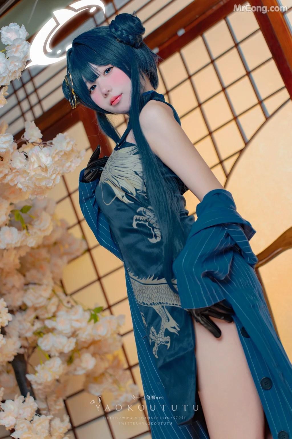 Coser@黏黏团子兔: 碧蓝档案·妃咲&胭脂 (85 photos )(72)