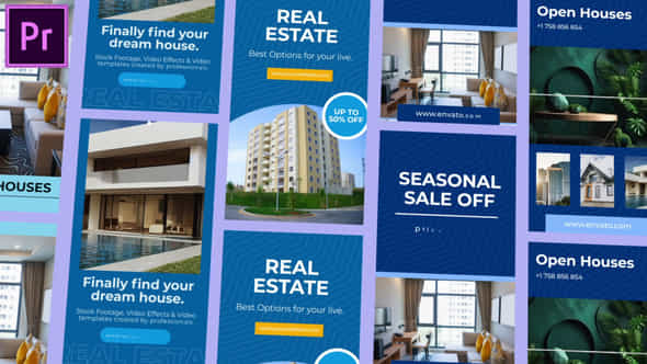 Real Estate Commercial Instagram Story Reels Mogrt For Premier Pro - VideoHive 51013304