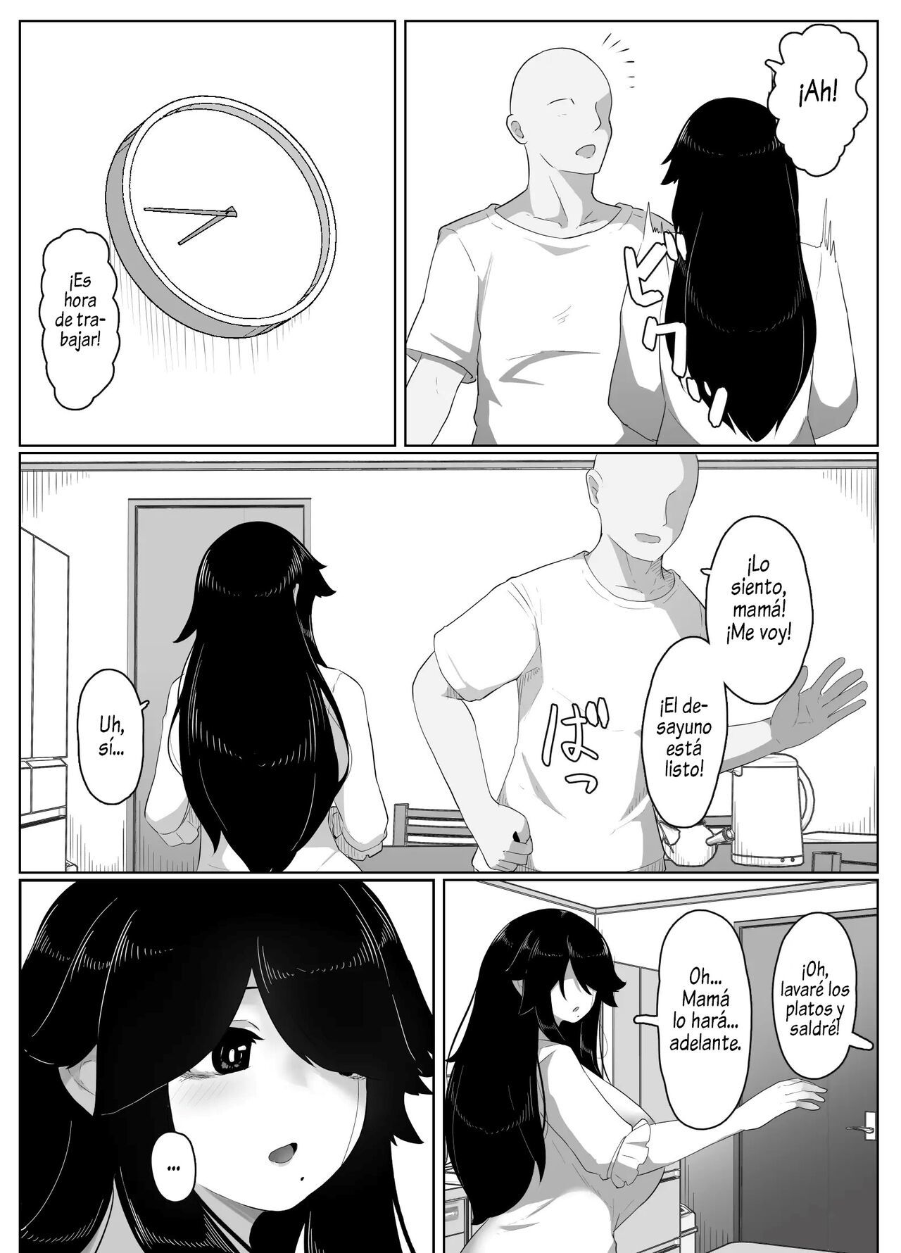 [hahayamoya (moya)] Oyasumi, Okaa-san I  Good Night, Mom I [Spanish]  [Al Chile no Sé Scan]