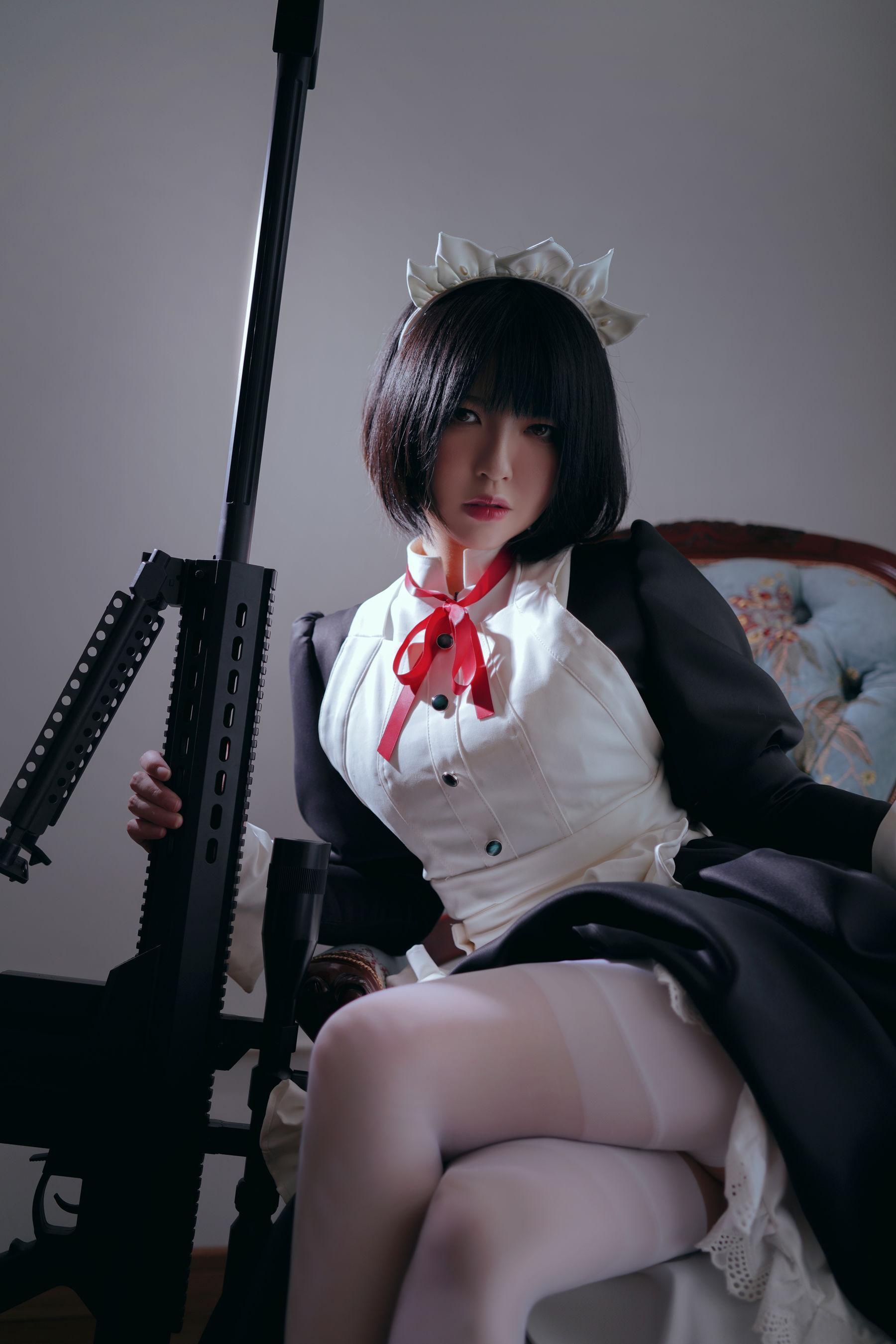 [美女Coser] 半半子 《 嫌パン メイド》 写真集(3)