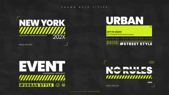 Promo Bold Titles - VideoHive 59235821