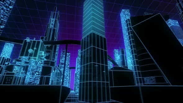 Cybernetic Neon City - VideoHive 26010365