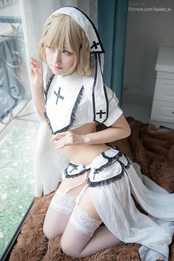 高质量coser @KuukoW - 白衣修女(4)