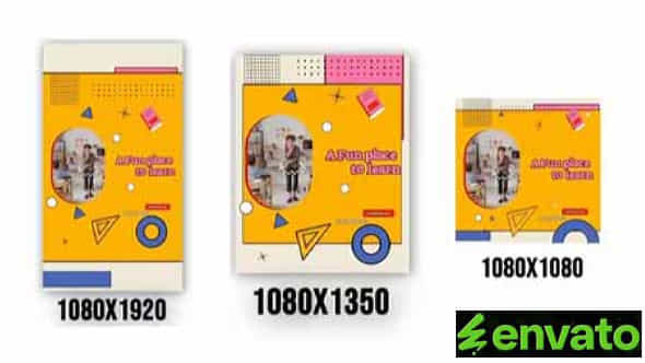 Kids Education Promo Instagram 3 In 1 - VideoHive 39681777