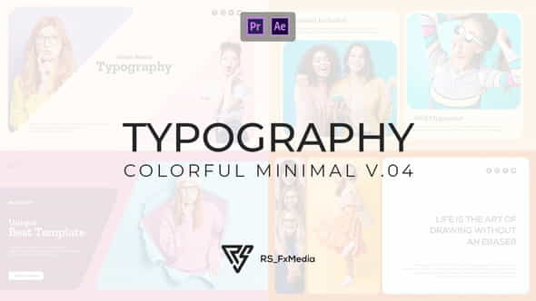 Typography Slide - Colorful Minimal - VideoHive 33415767