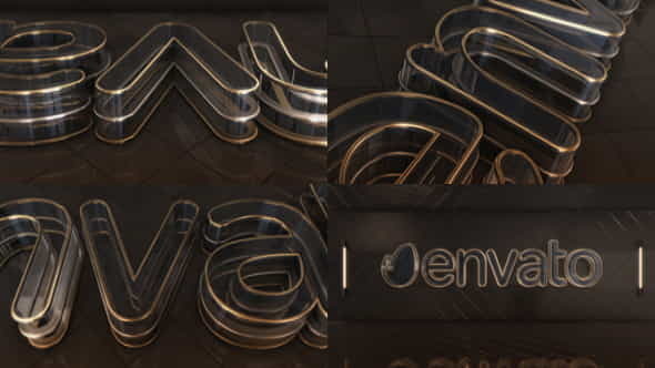 Elegant Glass and Gold Logo - VideoHive 21464653