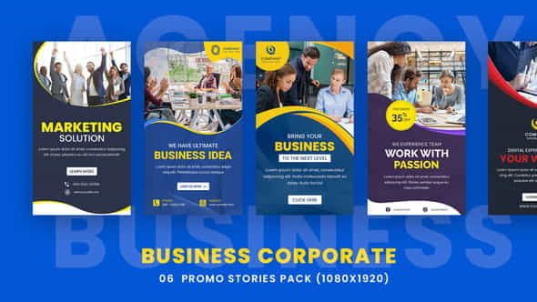 Business Corporate Promo Stories Pack - VideoHive 35888096