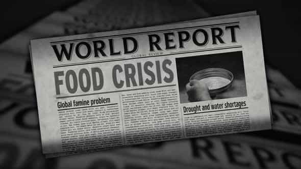 Food crisis news famine and - VideoHive 33183012