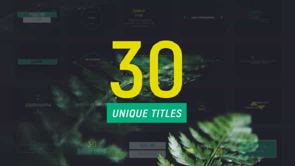 30 Minimal Titles - VideoHive 18316466