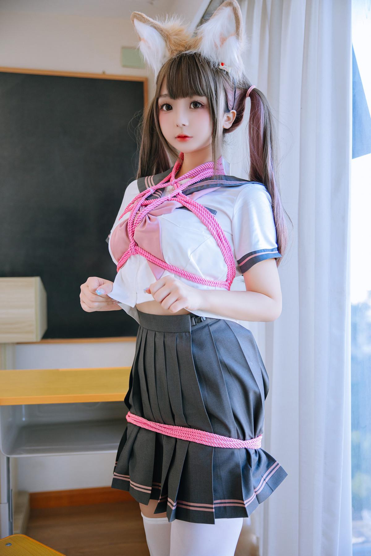 Cosplay Rinaijiao日奈娇 课桌捆绑 Set.01(30)