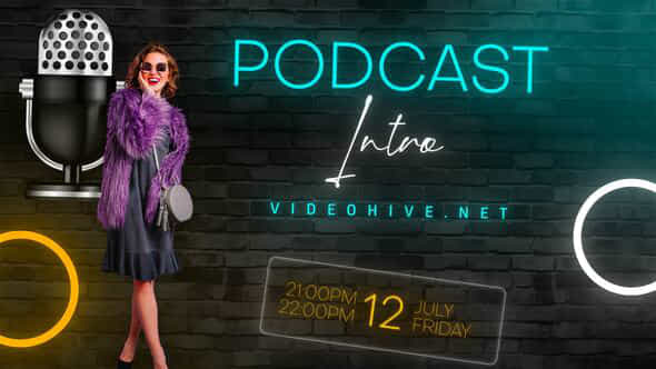 Creative Podcats Intro V2 Neon - VideoHive 55774515