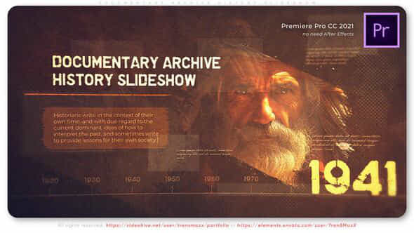 Documentary Archive History Slideshow - VideoHive 50299953