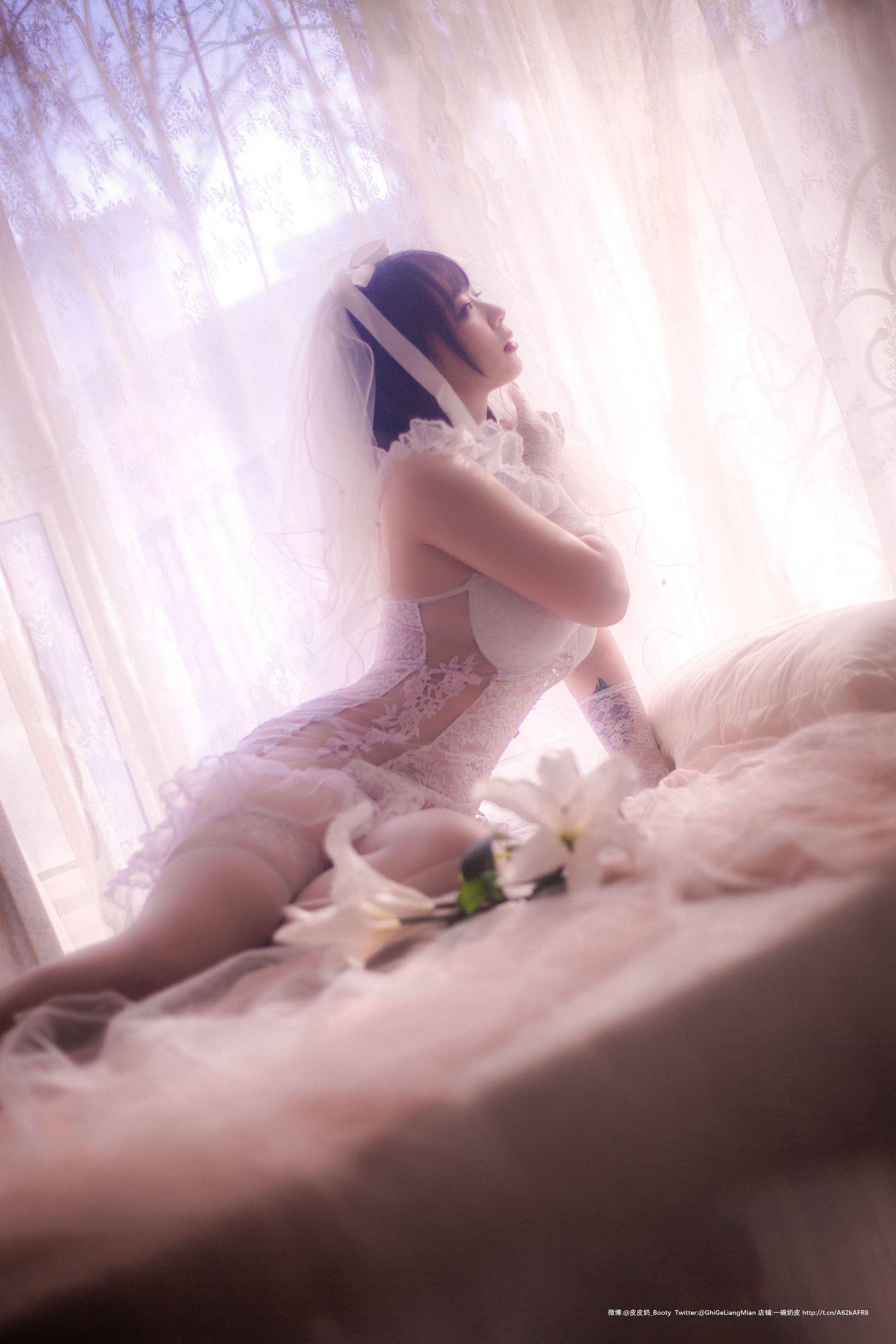 [Cosplay] 皮皮奶可可爱了啦 – 朦胧婚纱(49)