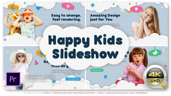 Happy Kids Bright Slideshow - VideoHive 50457306