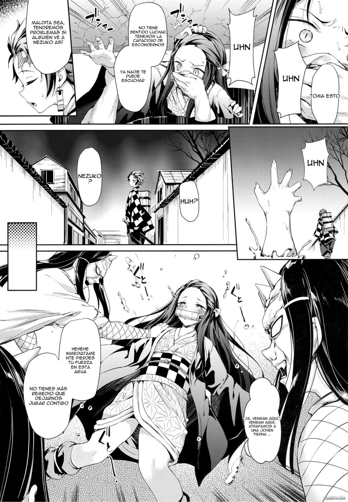 Moshi Nezuko ga Warui Hito ni Tsukamattara… (Kimetsu no Yaiba) manga hentai xxx español