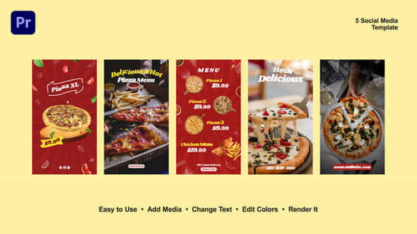 Pizza Menu Instagram Reels - VideoHive 52605939