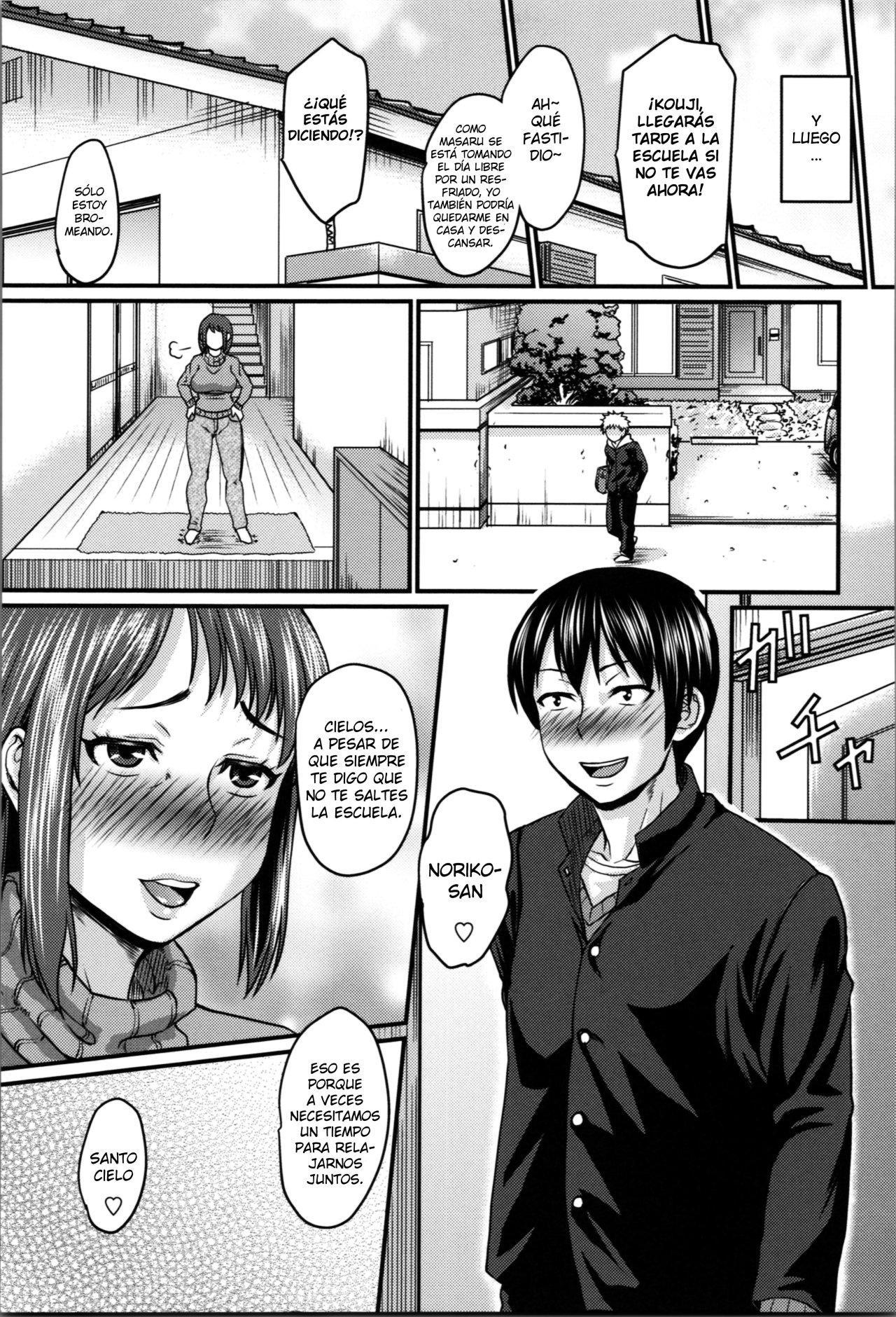 [Jirou] Okaa-san no Kakushigoto  El secreto de Mamá (Nikkanteki Kuro Stocking Seikatsu - Sensual Black Stockings Life) [Spanish]