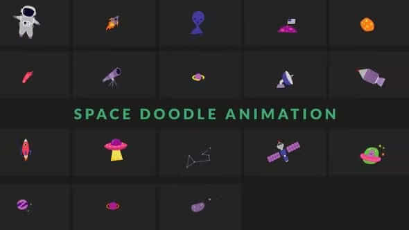 Space Doodle Animation - VideoHive 39793413