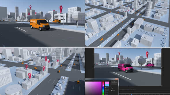 City Delivery Service - VideoHive 48235634