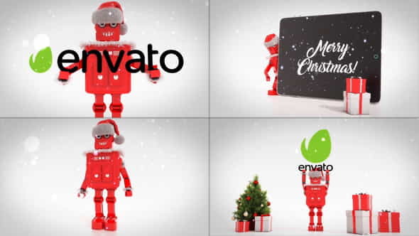 Merry Christmas With Robot Roby - VideoHive 29385244