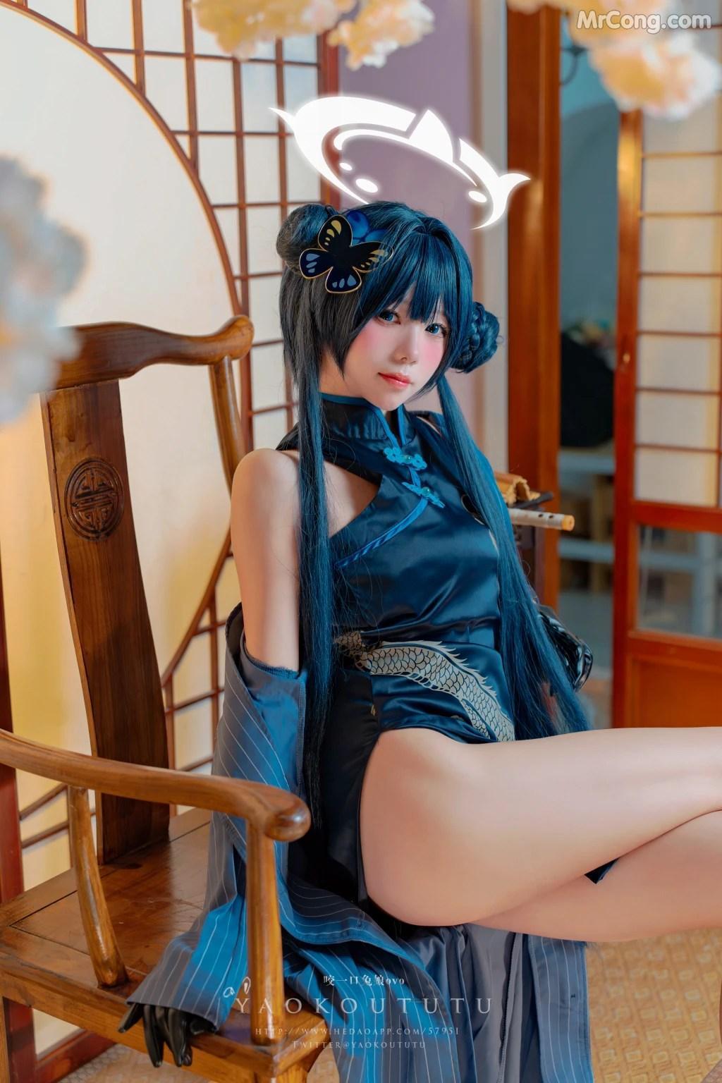 Coser@黏黏团子兔: 碧蓝档案·妃咲&胭脂 (85 photos )(79)