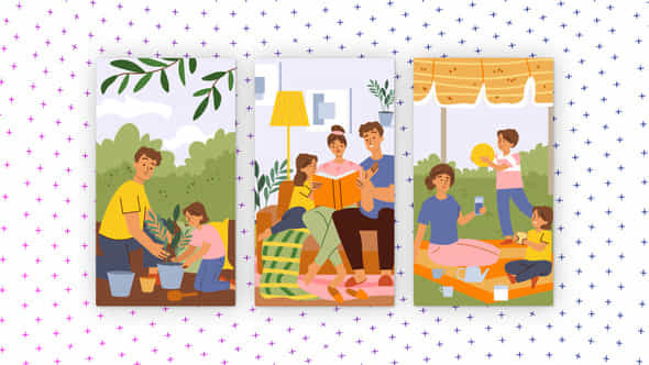 Family Vertical Media Content - VideoHive 58905173
